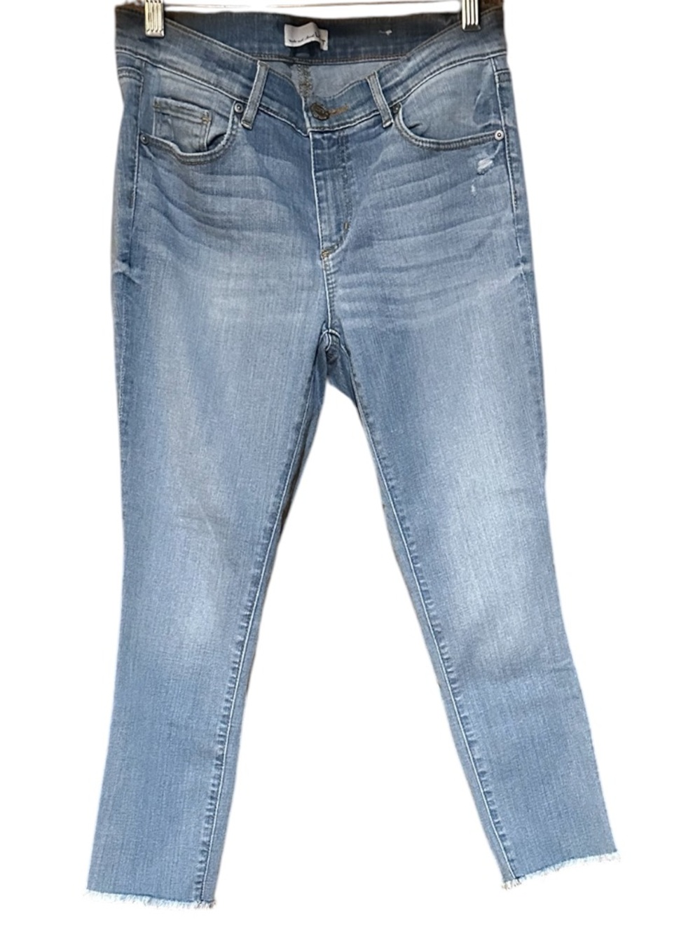 LOFT Raw Hem Straight Skinny Jeans